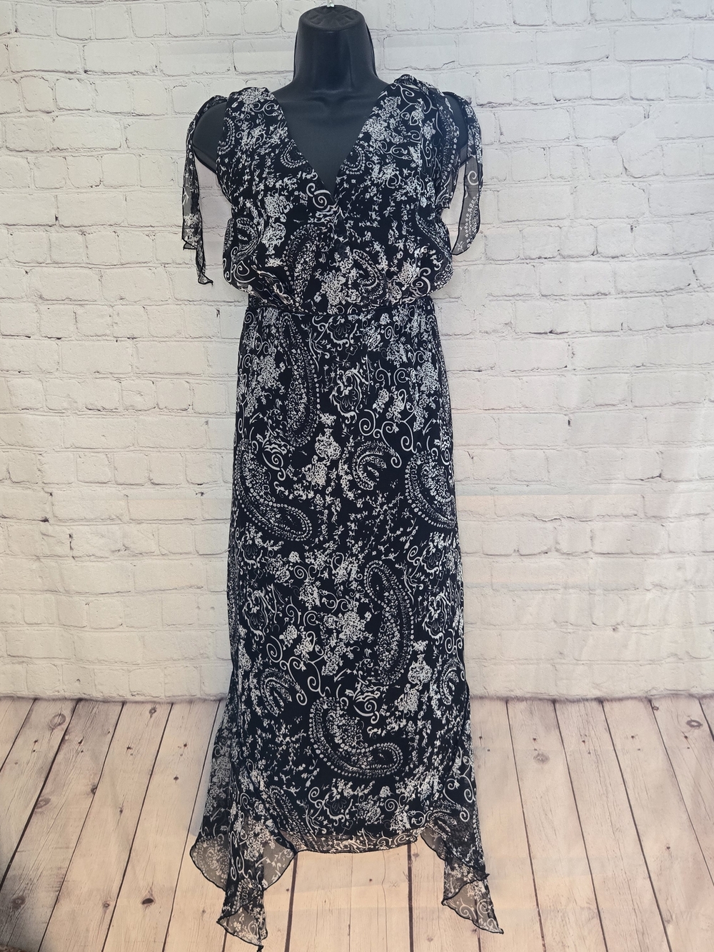 Y2K Zoey Beth Paisley Fairy Slip Asymmetrical Dress Sz 1X Whimsygoth ‎ Whimsical